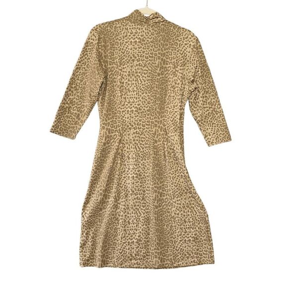 J. McLaughlin Women's Long Sleeve Panama Animal Print Faux Wrap Dress M - Picture 2 of 6